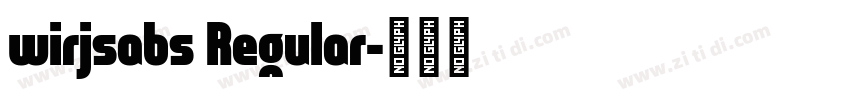 wirjsabs Regular字体转换
